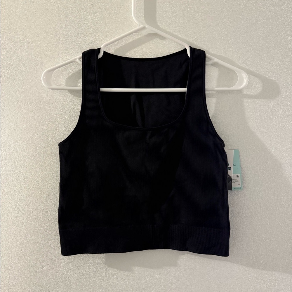 Women’s Black Ribbed Tank Top
